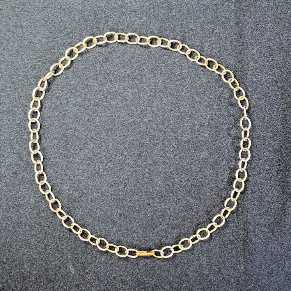 Vintage Gold Tone Heavy Chain Link Statement Belt Adjustable to 35" Boho 80s 90s